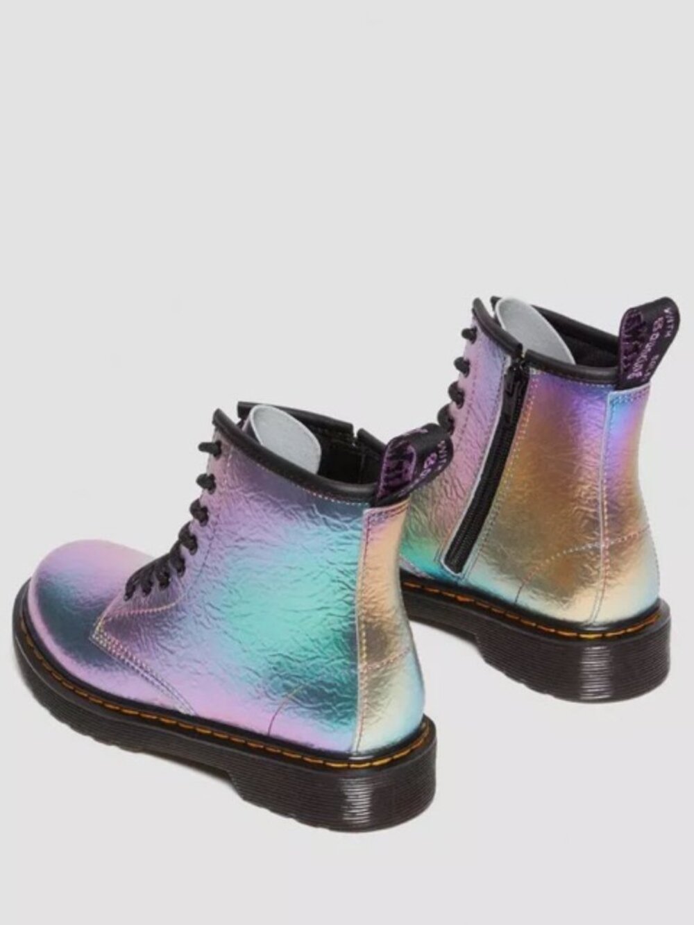 Dr. Martens Junior 1460 Rainbow Leather Lace Up Boots Big Kids Size 4 NIB - Picture 4 of 9